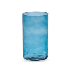 JARRON CRISTAL CILINDRO 17CM DIAM X 30CM TURQUESA