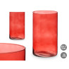 JARRON CRISTAL CILINDRO 17CM DIAM X 30CM TEJA