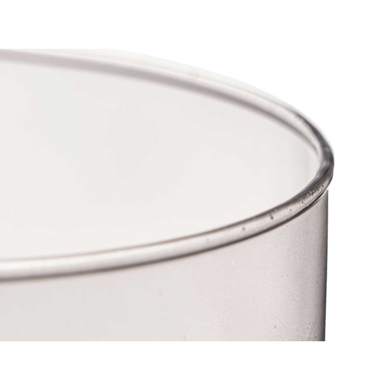 JARRON CRISTAL CILINDRO 12CM DIAM X 40CM GRIS