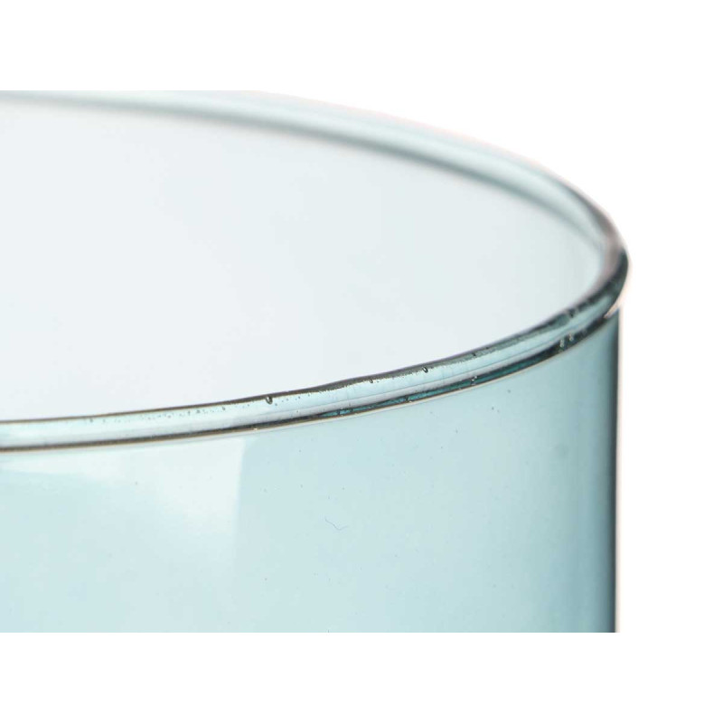 JARRON CRISTAL CILINDRO 12CM DIAM X 40CM TURQUESA