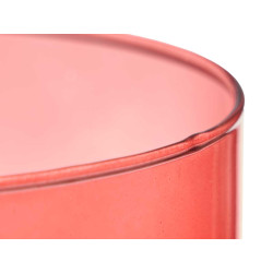 VASO VETRO CILINDRO 12CM DIAM X 40CM COL. MATTONE