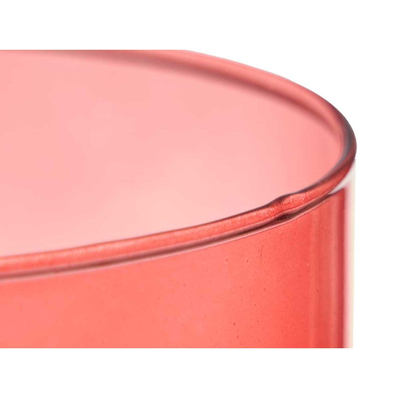 VASO VETRO CILINDRO 12CM DIAM X 40CM COL. MATTONE