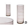 JARRON CRISTAL CILINDRO 15CM DIAM X 40CM GRIS