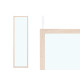 SPECCHIO PORTA BIANCO INVECCHIATO  30X120CM