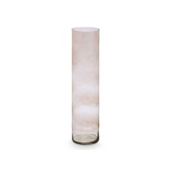 JARRON CRISTAL CILINDRO 15CM DIAM X 60CM GRIS