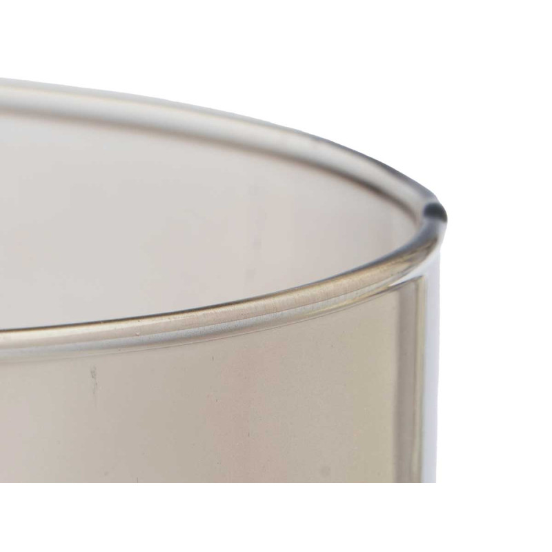 JARRON CRISTAL CILINDRO 15CM DIAM X 60CM GRIS