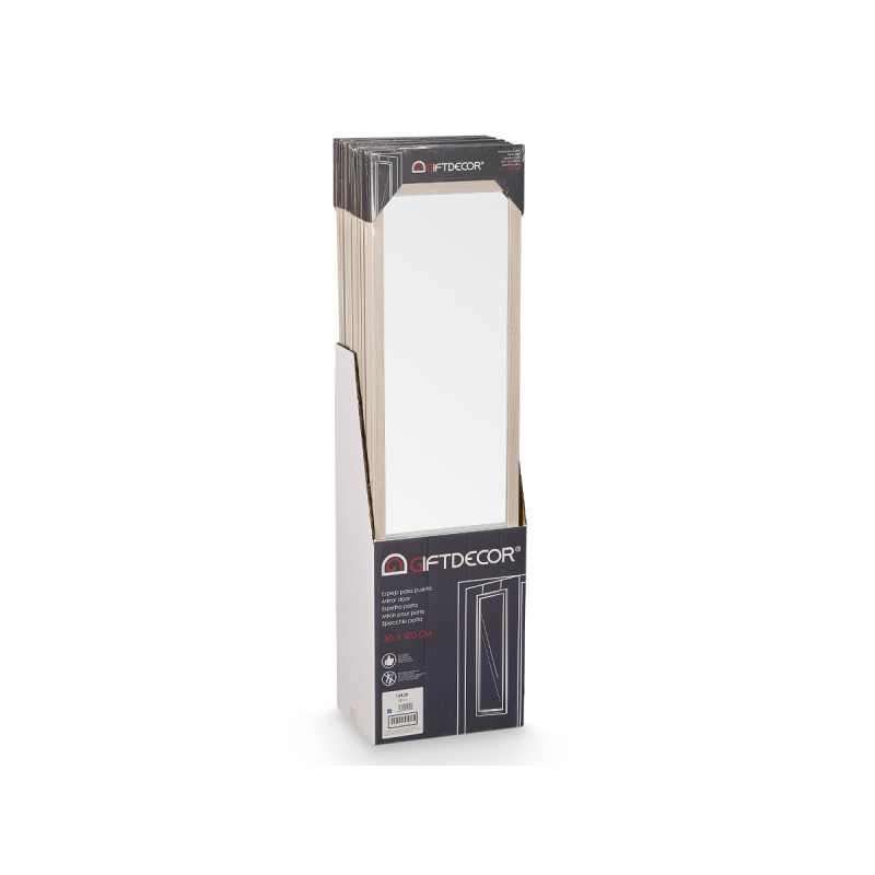 SPECCHIO PORTA BIANCO INVECCHIATO  30X120CM