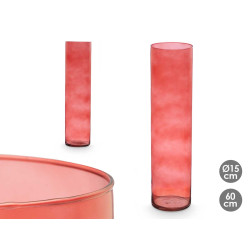 JARRON CRISTAL CILINDRO 15CM DIAM X 60CM TEJA