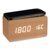 REVEIL CHARGEUR MOUV TEMPERATURE EFFET BOIS