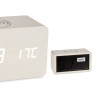 WHITE CLOCK W ALARM CHARGER MOV TEMPERATURE 