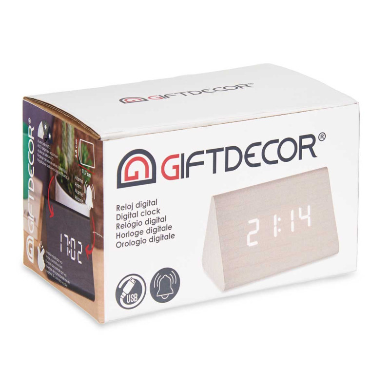 WHITE DIGITAL CLOCK 