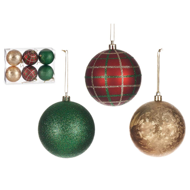 SET 6 PCS 8CM BOLAS 3 COLORES
