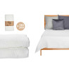 180X260CM WHITE AQUA PATTERN BEDSPREAD 