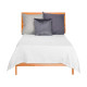 180X260CM WHITE AQUA PATTERN BEDSPREAD 