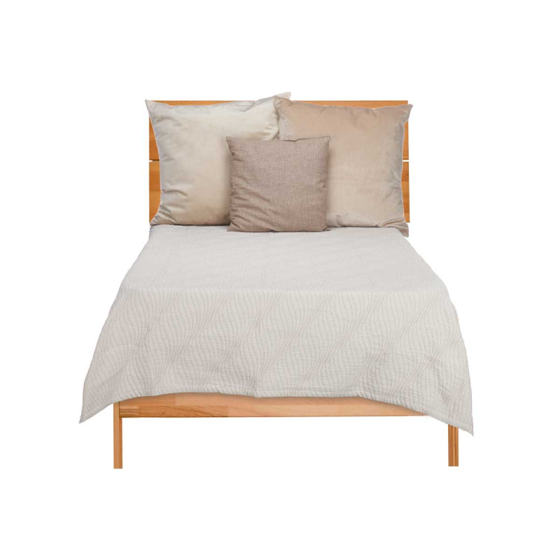 COLCHA CAMA PADRÃO AGUA BEGE 180X260CM