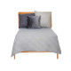 180X260CM GREY AQUA PATTERN BEDSPREAD 