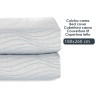 180X260CM GREY AQUA PATTERN BEDSPREAD 