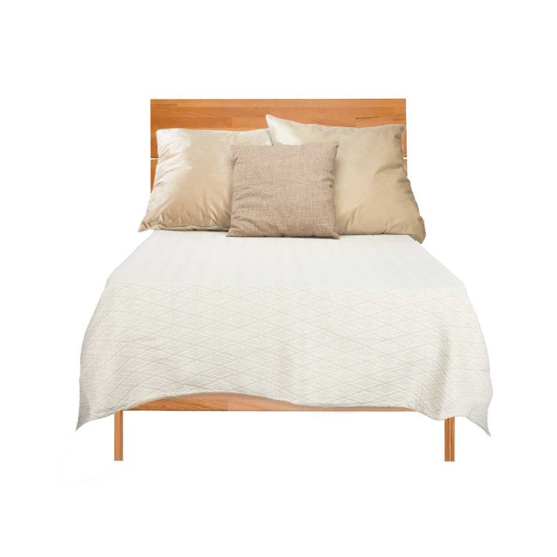COLCHA CAMA PADRÃO LOSANGOS BEGE 180X260CM