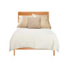 180X260CM BEIGE RHOMBUS PATTERN BEDSPREAD 