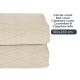 180X260CM BEIGE RHOMBUS PATTERN BEDSPREAD 