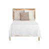 180X260CM WHITE GEOMETRIC PATTERN BEDSPREAD 