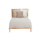 180X260CM BEIGE GEOMETRIC PATTERN BEDSPREAD 