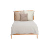 180X260CM BEIGE GEOMETRIC PATTERN BEDSPREAD 