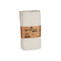 180X260CM BEIGE GEOMETRIC PATTERN BEDSPREAD 