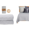 180X260CM GREY GEOMETRIC PATTERN BEDSPREAD 