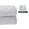 180X260CM GREY GEOMETRIC PATTERN BEDSPREAD 