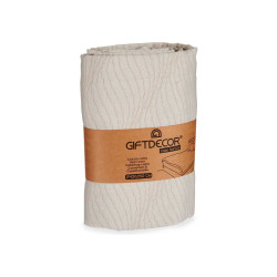 240X260CM BEIGE AQUA PATTERN BEDSPREAD 