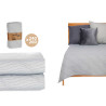 240X260CM GREY AQUA PATTERN BEDSPREAD 