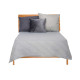 240X260CM GREY AQUA PATTERN BEDSPREAD 
