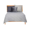 240X260CM GREY AQUA PATTERN BEDSPREAD 