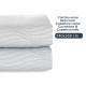 240X260CM GREY AQUA PATTERN BEDSPREAD 