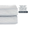 240X260CM GREY AQUA PATTERN BEDSPREAD 