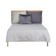 240X260CM GREY RHOMBUS PATTERN BEDSPREAD
