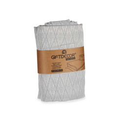 240X260CM GREY RHOMBUS PATTERN BEDSPREAD