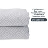 240X260CM GREY GEOMETRIC PATTERN BEDSPREAD 