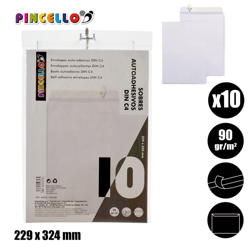 ENVELOPE DIN C4 10 PÇS