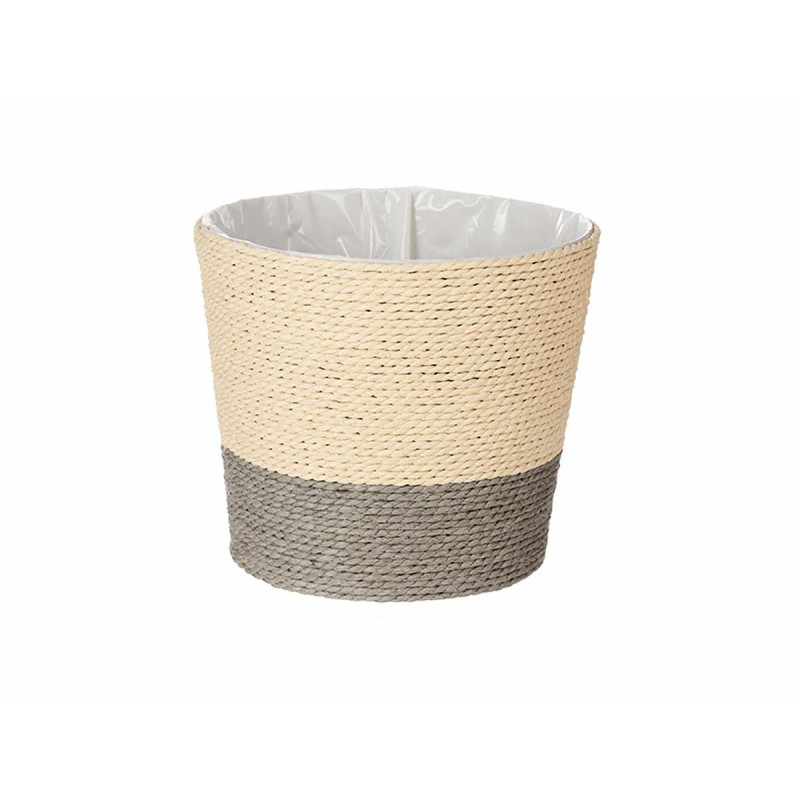 VASO CORDA 18x16CM CINZENTO NATURAL 