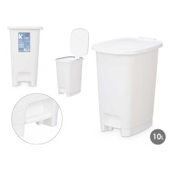 POUBELLE À PÉDALE 10L BLANCHE