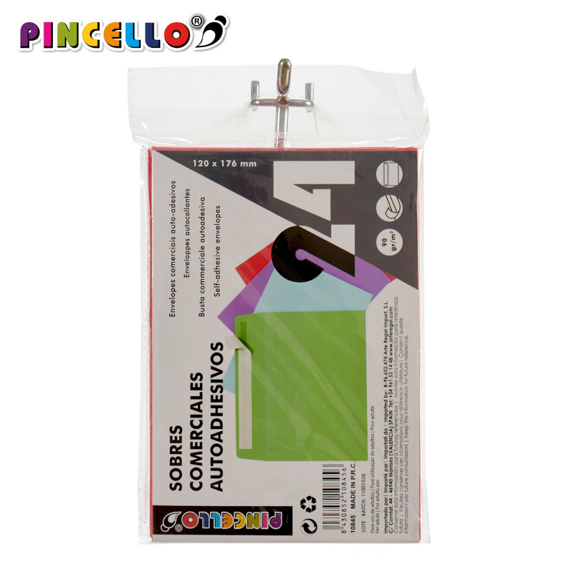 ENVELOPE COMERCIAL SORT 4 COR