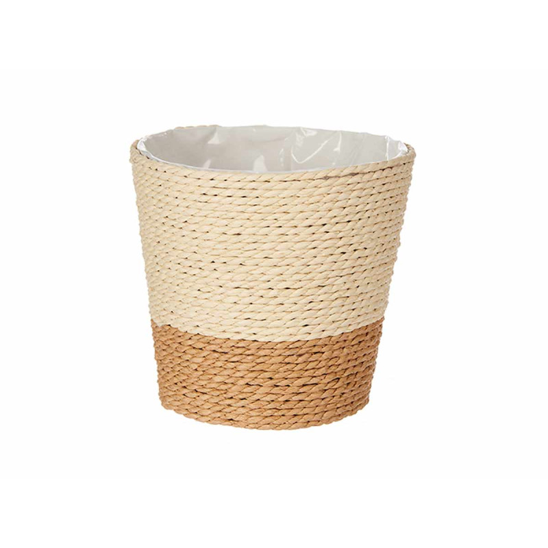 VASO CORDA 12,5CM CASTANHO NATURAL 