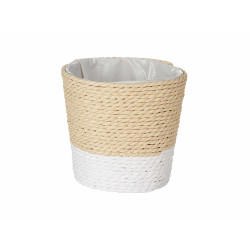 10X10CM NATURAL WHITE ROPE FLOWER POT 