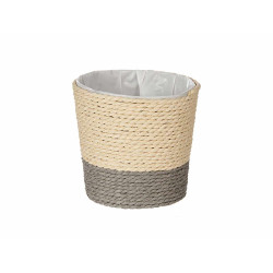 VASO CORDA 10CM CINZENTO NATURAL 