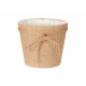 VASO TECIDO COM LAÇO 18x16CM CASTANHO  