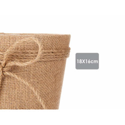 CESTA ALGHE CON LACCIO 18CM MARRONE