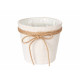 VASO TECIDO COM LAÇO 15X14CM BRANCO  