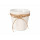 VASO TECIDO COM LAÇO 12,5X12CM BRANCO  